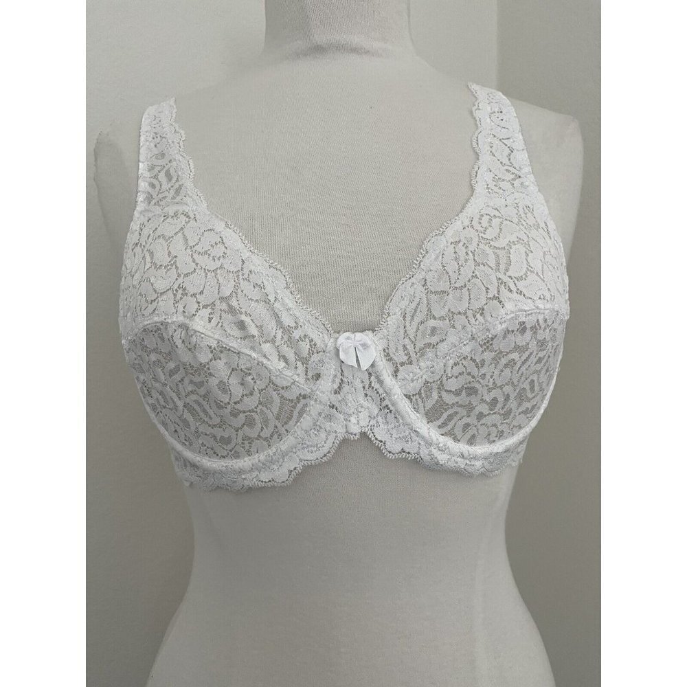 New INTERNATIONAL INTIMATES 34B White Lace UNDERWIRE BRA Unpadded  B1321 New